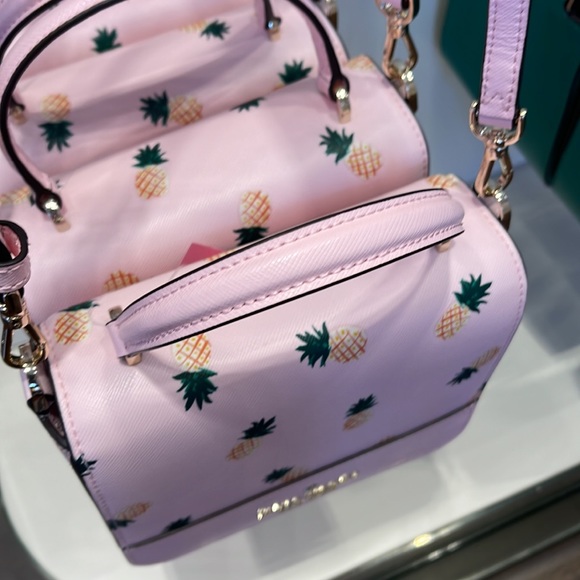 Kate Spade Staci Square Pineapple Crossbody Pink Multi - Picture 3 of 16
